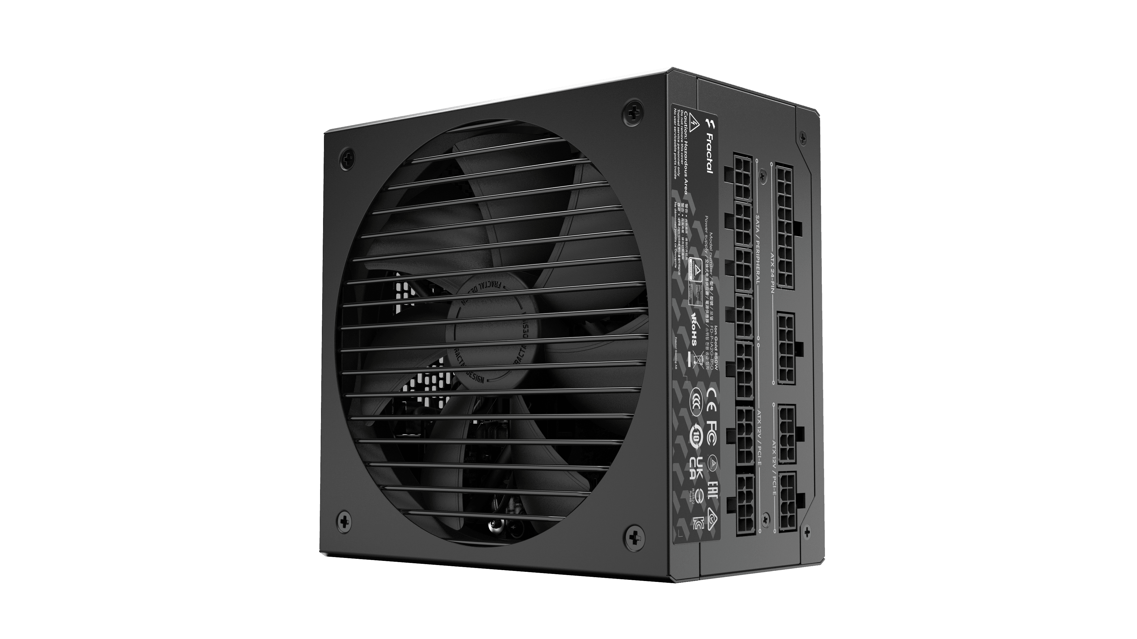 Fractal Design Ion Gold 850W PSU, front view.